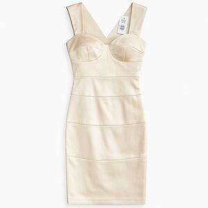 Jax Sweetheart Champagne Satin Cocktail Dress – Size 2 NWT